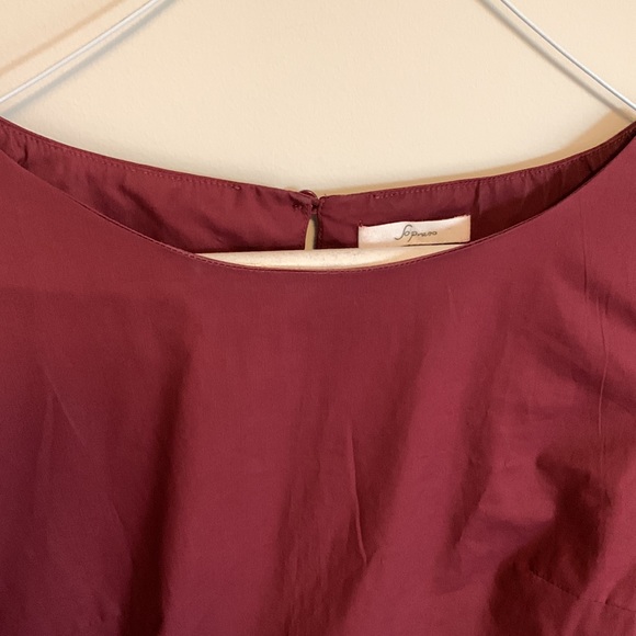 Soprano burgundy bell sleeved blouse - Picture 3 of 3
